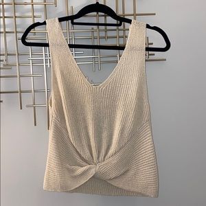 Crochet cream tank top